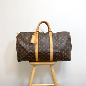 AUTHENTIC Louis Vuitton monogram Keepall 50 duffel